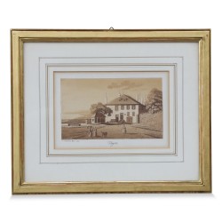雕刻\"尼翁\"，署名 Samuel Weibel (1771-1846)。